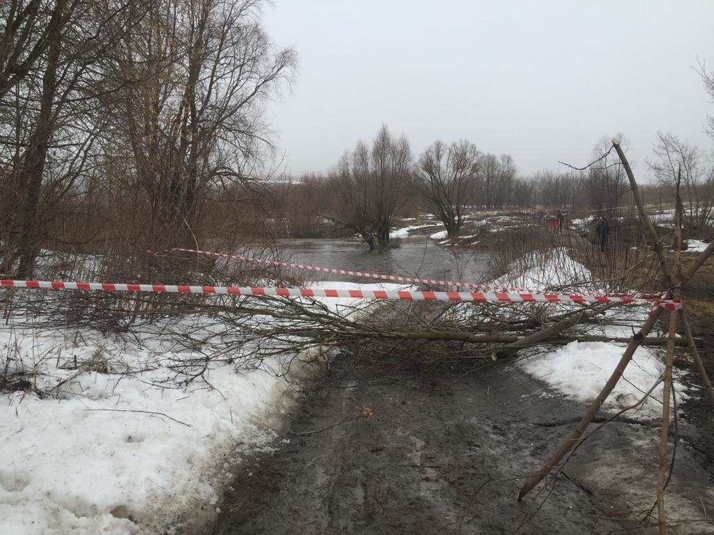 Мост через реку Пьяну затопило в Гагинском районе - фото 1