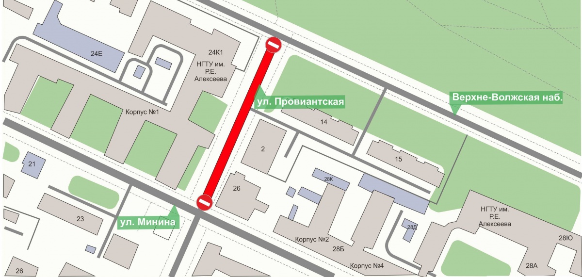 Участок улицы Провиантской закроют для транспорта в Нижнем Новгороде 18 августа - фото 1
