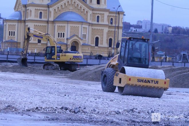 Фоторепортаж: как идет строительство Ледового дворца в Нижнем Новгороде - фото 98