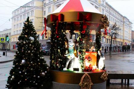 Новогодняя фотозона с кроликами и конями появилась в Нижнем Новгороде