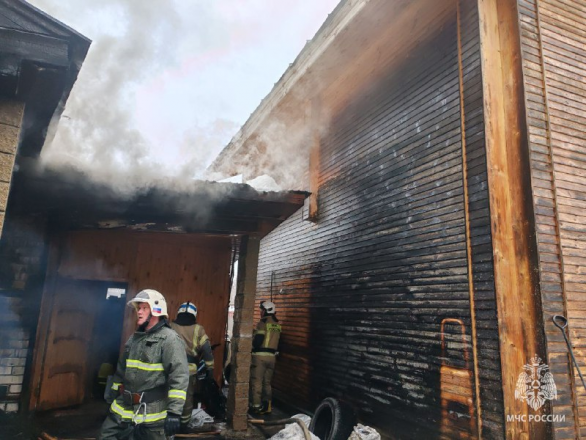 29 нижегородских пожарных тушили горящую баню в Зеленом городе - фото 2